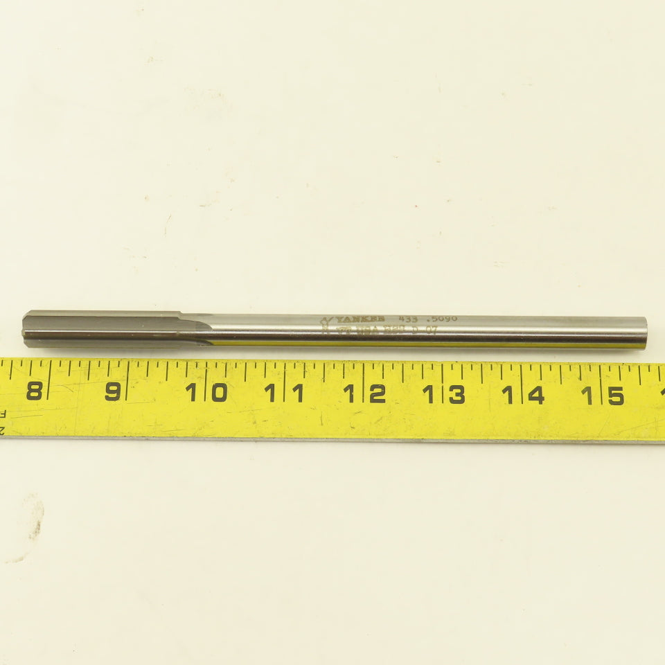Yankee 433 0.5090 Chucking Reamer 0.5090 Straight 6 Flute HSS 8" OAL