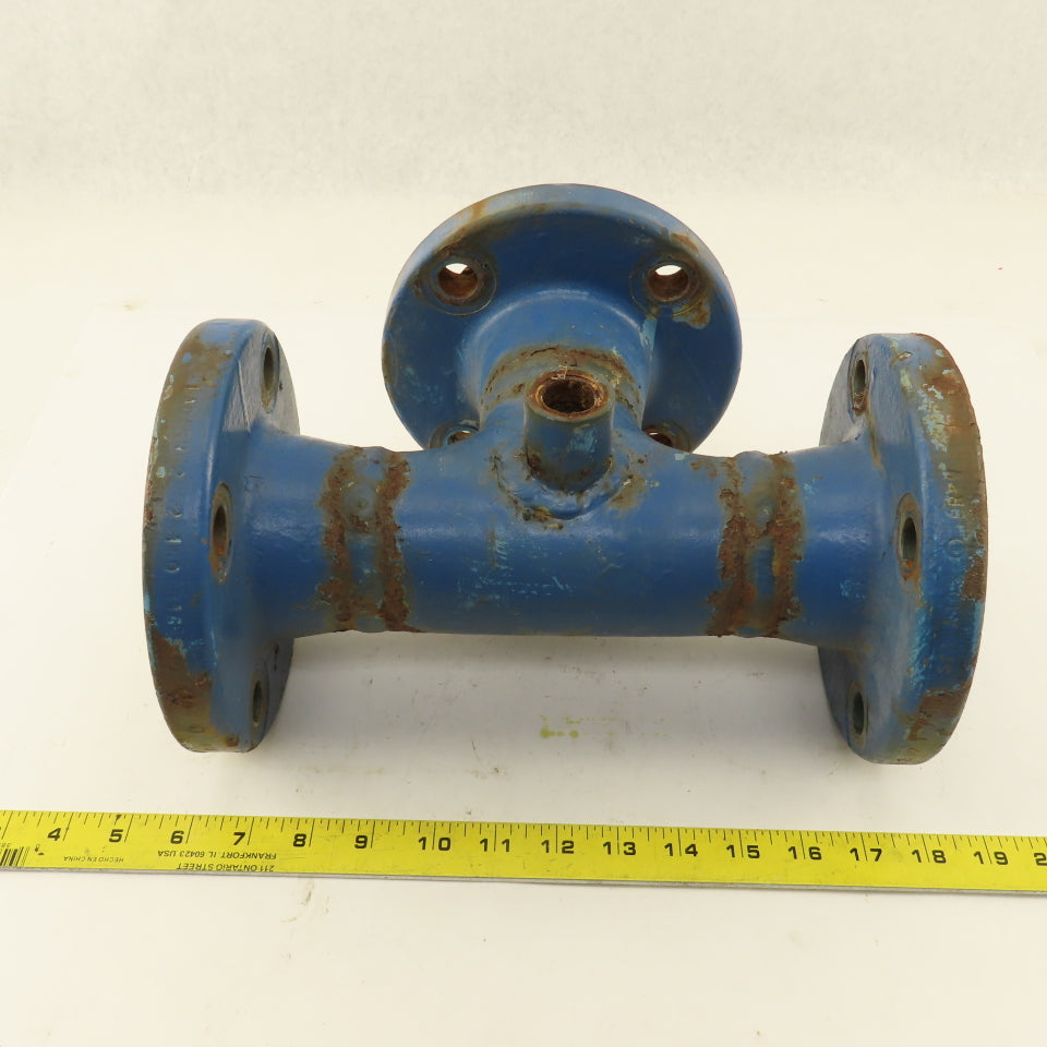 Ladish 2-1/2" Flat Face Flange Mount TEE Cast Iron Class 150