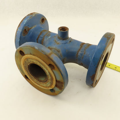 Ladish 2-1/2" Flat Face Flange Mount TEE Cast Iron Class 150
