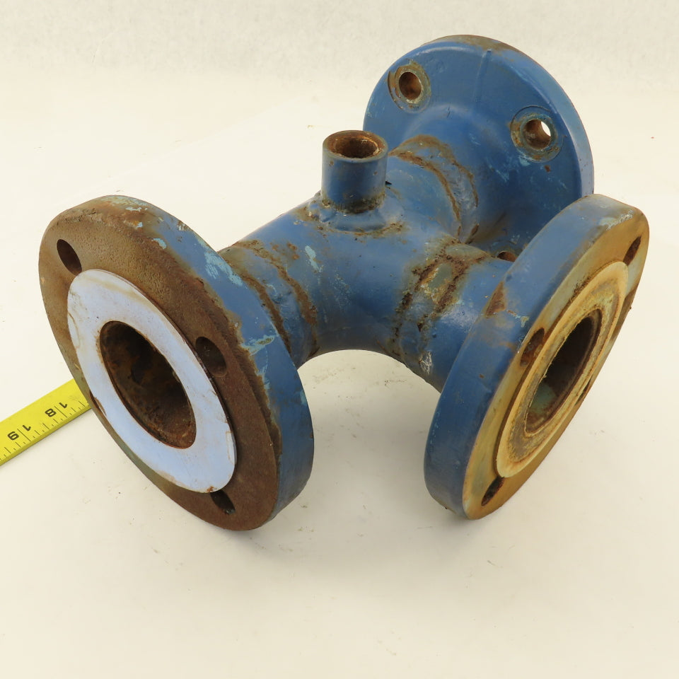Ladish 2-1/2" Flat Face Flange Mount TEE Cast Iron Class 150