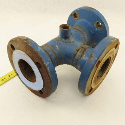 Ladish 2-1/2" Flat Face Flange Mount TEE Cast Iron Class 150