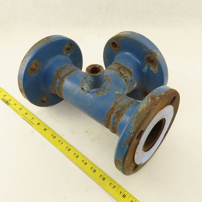 Ladish 2-1/2" Flat Face Flange Mount TEE Cast Iron Class 150