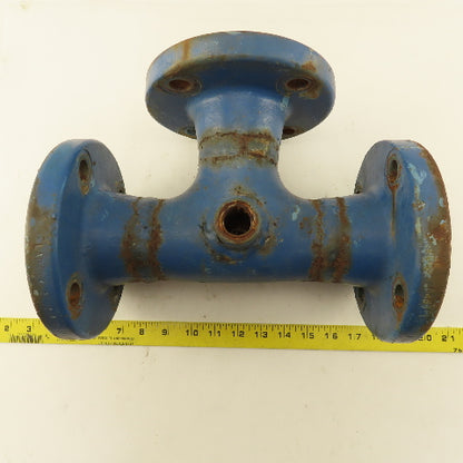 Ladish 2-1/2" Flat Face Flange Mount TEE Cast Iron Class 150