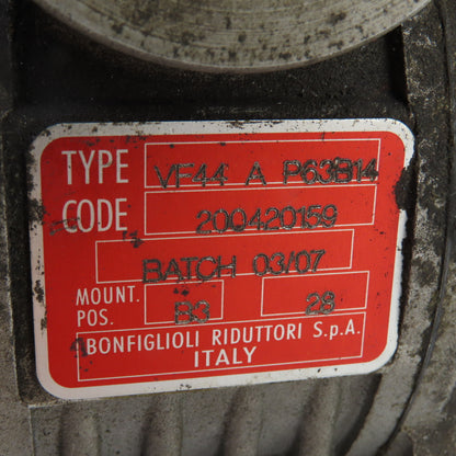 Bonfiglioli Riduttori VF44AP63814 Worm Gear Motor 460V
