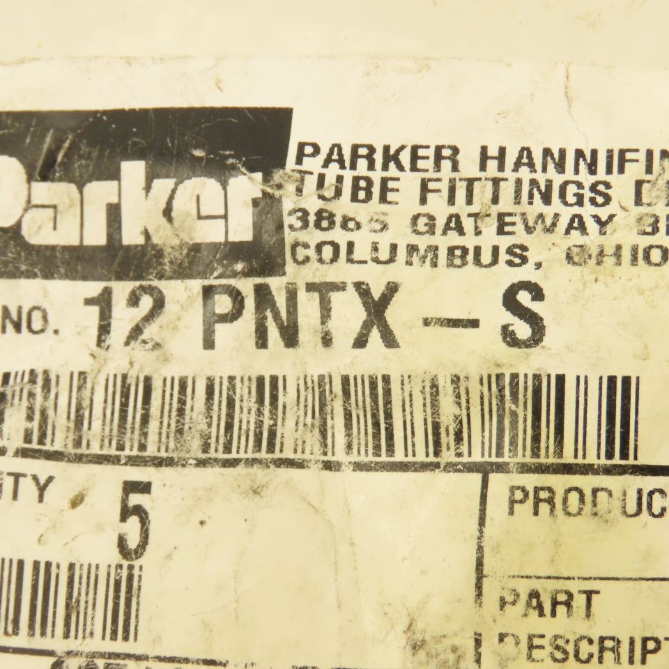 Parker 12 PNTX-S SAE -12 JIC Flare Hydraulic Plug 1-1/16"-12 Lot Of 5