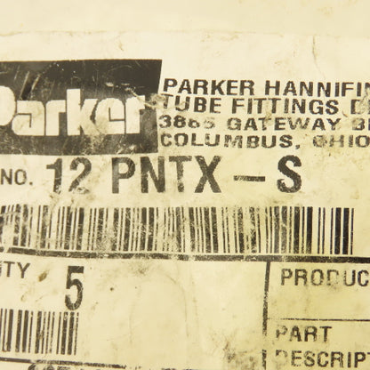 Parker 12 PNTX-S SAE -12 JIC Flare Hydraulic Plug 1-1/16"-12 Lot Of 5