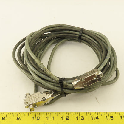 AMP Sub D Mini 9 Pin Male To Female Terminated Extension Cable 23'