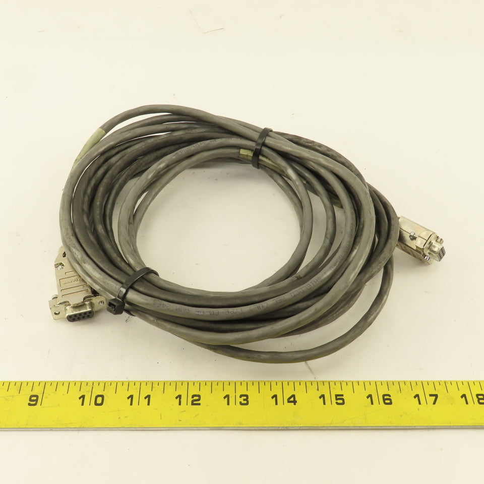 AMP Sub D Mini 9 Pin Female To Female Terminated Extension Cable 23'