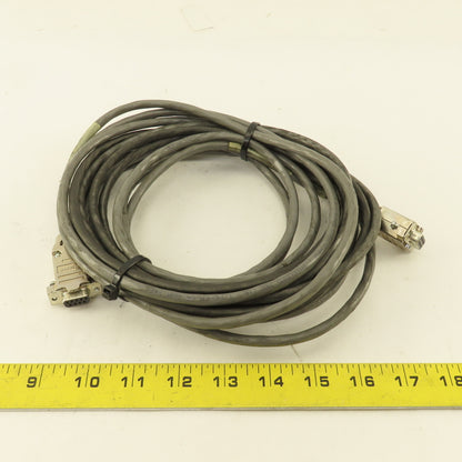 AMP Sub D Mini 9 Pin Female To Female Terminated Extension Cable 23'
