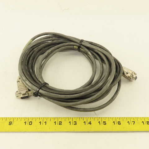 AMP Sub D Mini 9 Pin Female To Female Terminated Extension Cable 23'