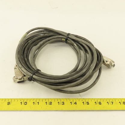 AMP Sub D Mini 9 Pin Female To Female Terminated Extension Cable 23'