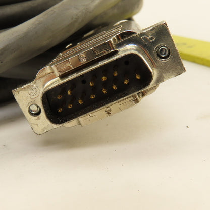 AMP Sub D 27 Pin Male To Male 15 Pin Terminated Extension Cable 22'