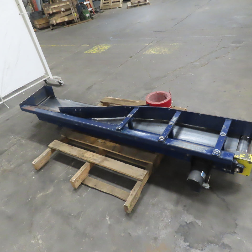 7" Wide Belt x 90" Long Slider Bed Conveyor 8FPM 115/220V Single Phase