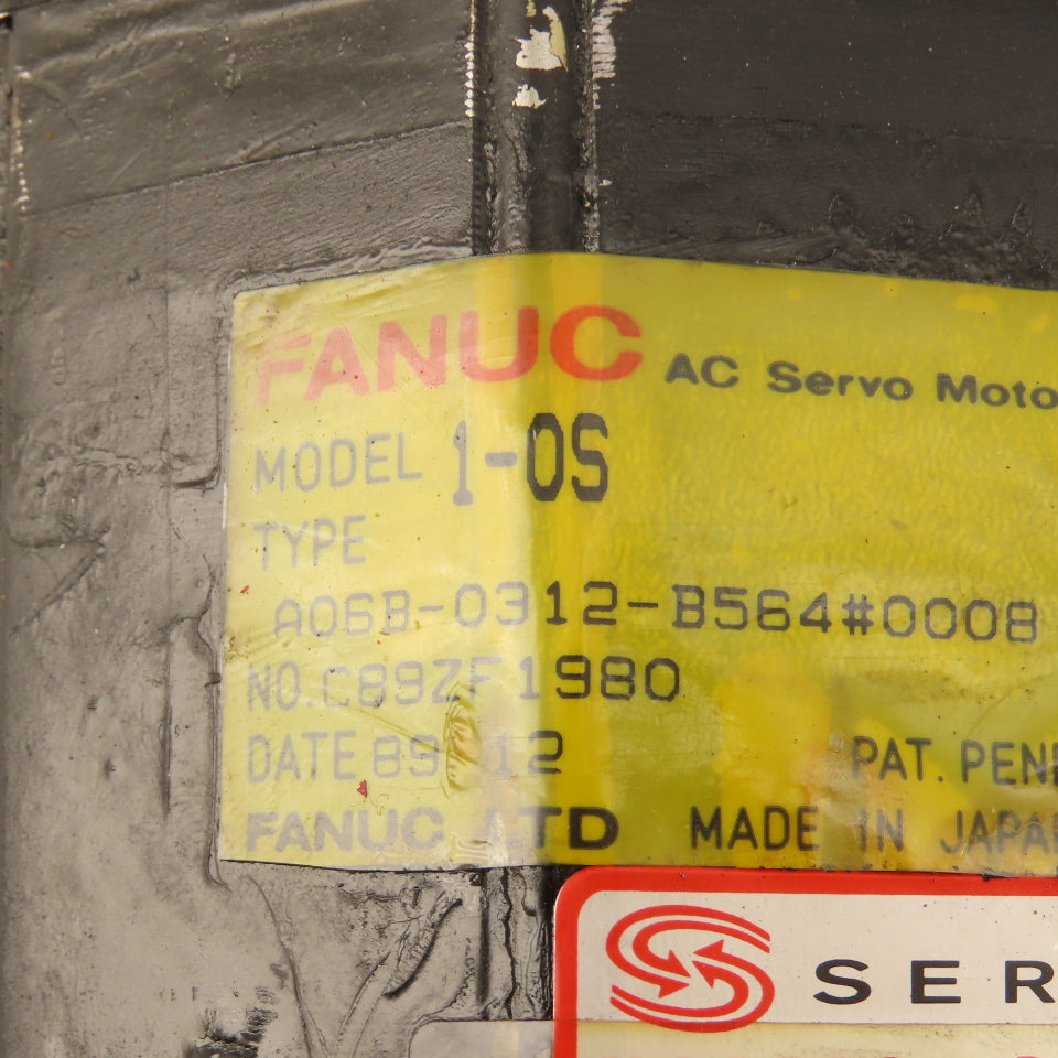 Fanuc A06B-0312-B564 #0008 1-OS AC Servo Motor 120V 2000RPM 3Ph