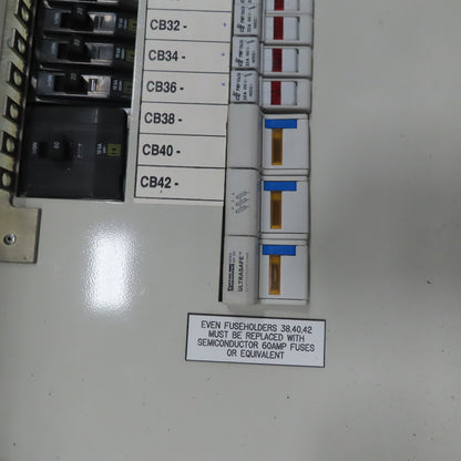 Vti FDPMF125 Fused Load Center 125A 208V 38 Single Pole 20A 60A 3 Pole Breakers