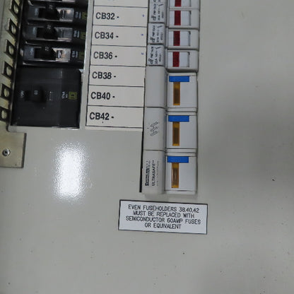 Vti FDPMF125 Fused Load Center 125A 208V 38 Single Pole 20A 60A 3 Pole Breakers