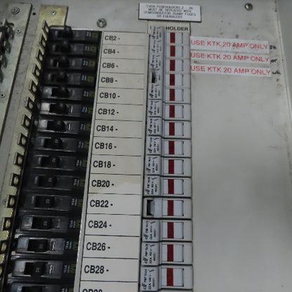 Vti FDPMF125 Fused Load Center 125A 208V 38 Single Pole 20A 60A 3 Pole Breakers