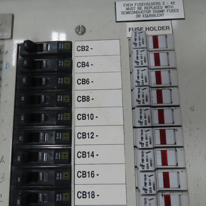 Vti FDPMF125 Fused Load Center 125A 208V 41 Single Pole 20A Breakers