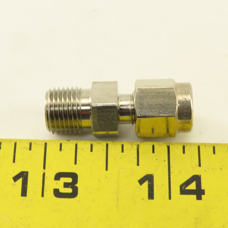 Parker LPK Series 1/8" NPT x 1/8" OD Tube Compression Stainless Steel Fitting