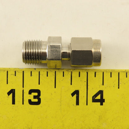 Parker LPK Series 1/8" NPT x 1/8" OD Tube Compression Stainless Steel Fitting