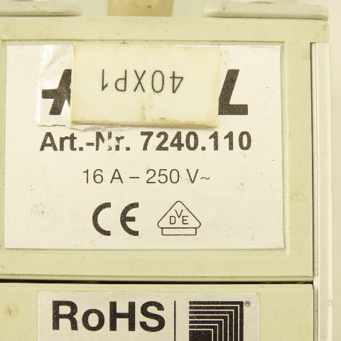 Rittal 7240.110 16A 250V 2 Port 2 Pin European Strip Socket