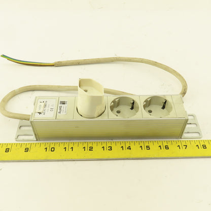 Rittal 7240.110 16A 250V 2 Port 2 Pin European Strip Socket