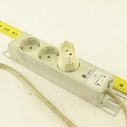Rittal 7240.110 16A 250V 2 Port 2 Pin European Strip Socket