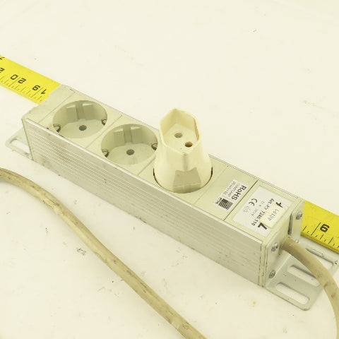 Rittal 7240.110 16A 250V 2 Port 2 Pin European Strip Socket