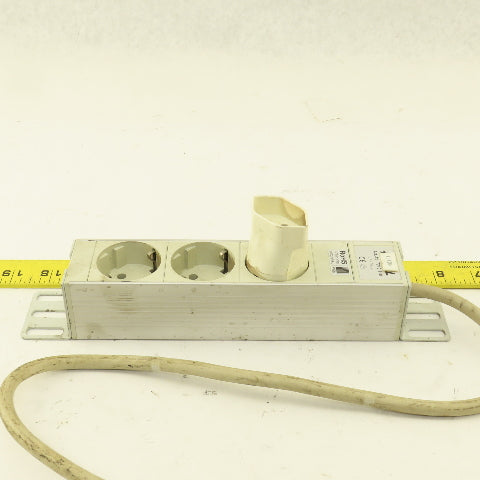 Rittal 7240.110 16A 250V 2 Port 2 Pin European Strip Socket