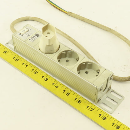 Rittal 7240.110 16A 250V 2 Port 2 Pin European Strip Socket