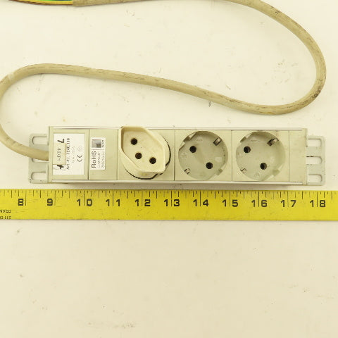 Rittal 7240.110 16A 250V 2 Port 2 Pin European Strip Socket