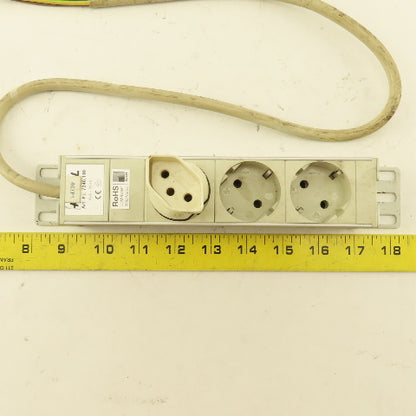 Rittal 7240.110 16A 250V 2 Port 2 Pin European Strip Socket