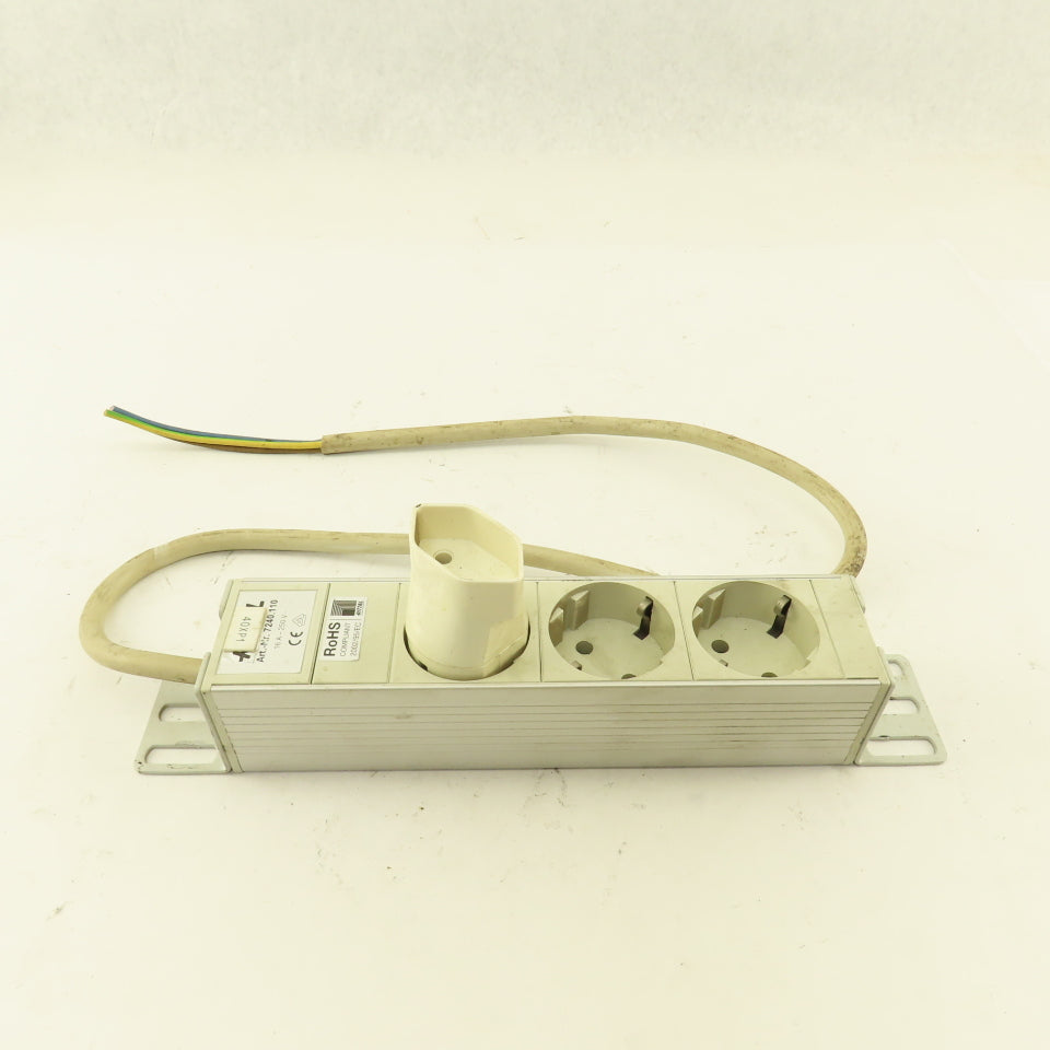 Rittal 7240.110 16A 250V 2 Port 2 Pin European Strip Socket