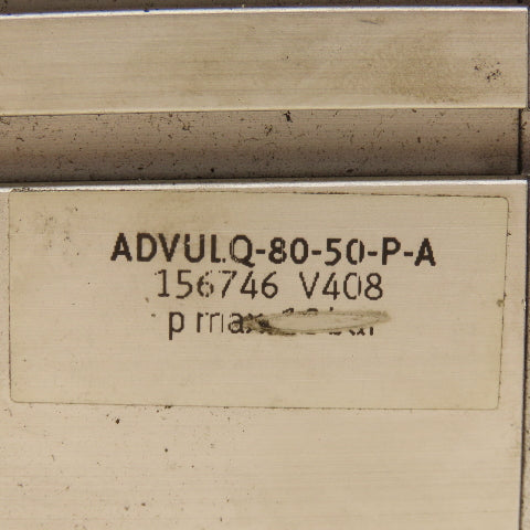 Festo ADVULQ-80-50-P-A 80mm Bore 50mm Stroke Non Rotating Rod Air Cylinder