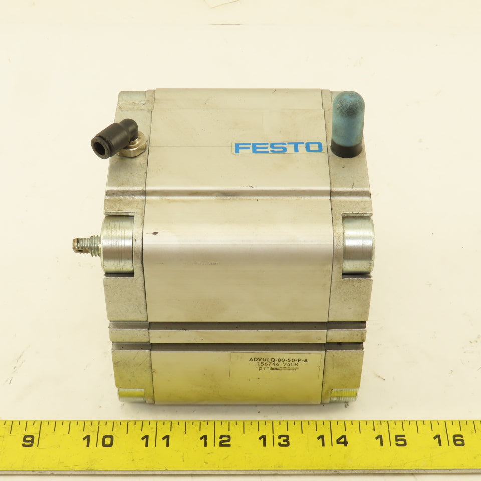 Festo ADVULQ-80-50-P-A 80mm Bore 50mm Stroke Non Rotating Rod Air Cylinder