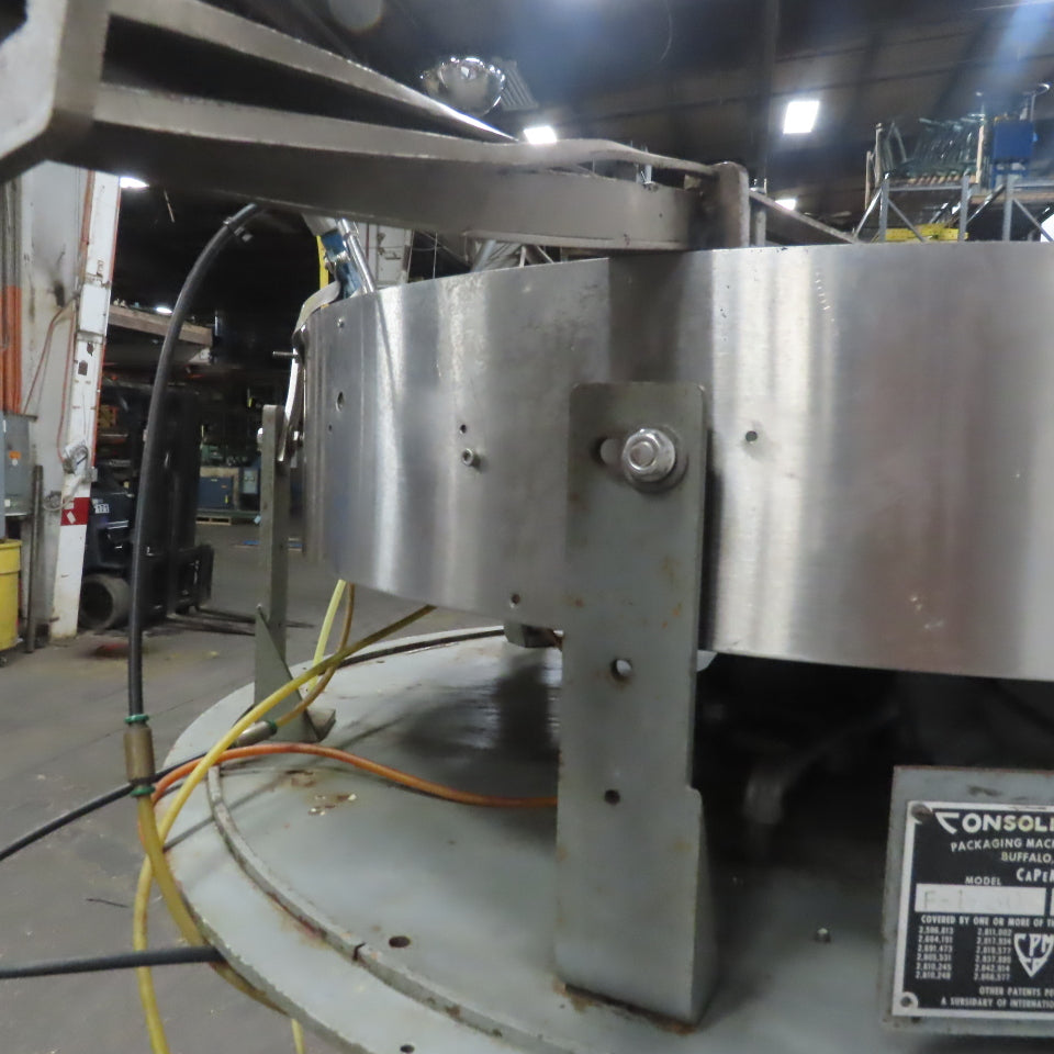 Consolidated Packaging F-1-30 Capem 30" Centrifugal Cap Sorter Feeder 480V 3Ph