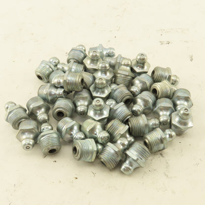 1/8" Ball Check Grease Fitting Zerk Nipple Lot Of 35