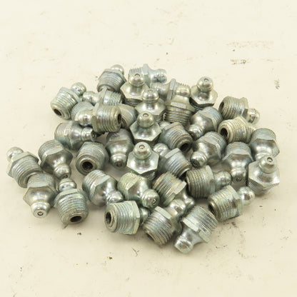 1/8" Ball Check Grease Fitting Zerk Nipple Lot Of 35