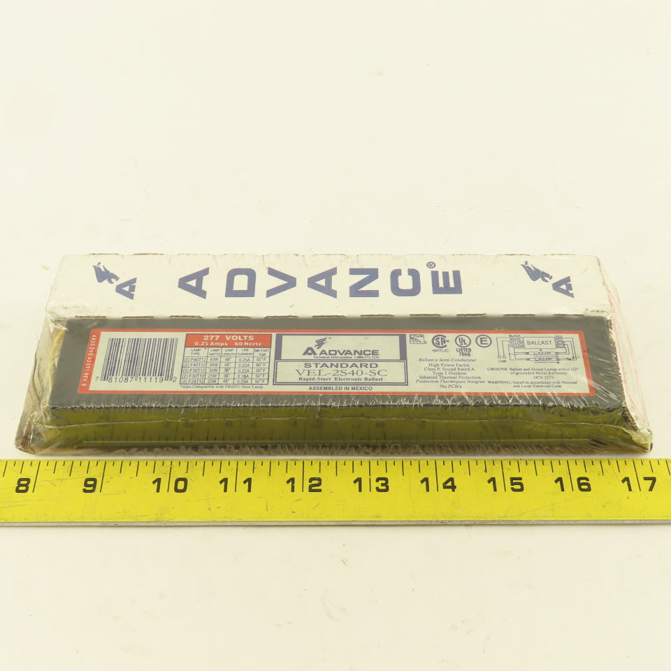 Advance VEL-2S40-SC 277V Electronic Ballast 2 Lamp F-Style Lot Of 4
