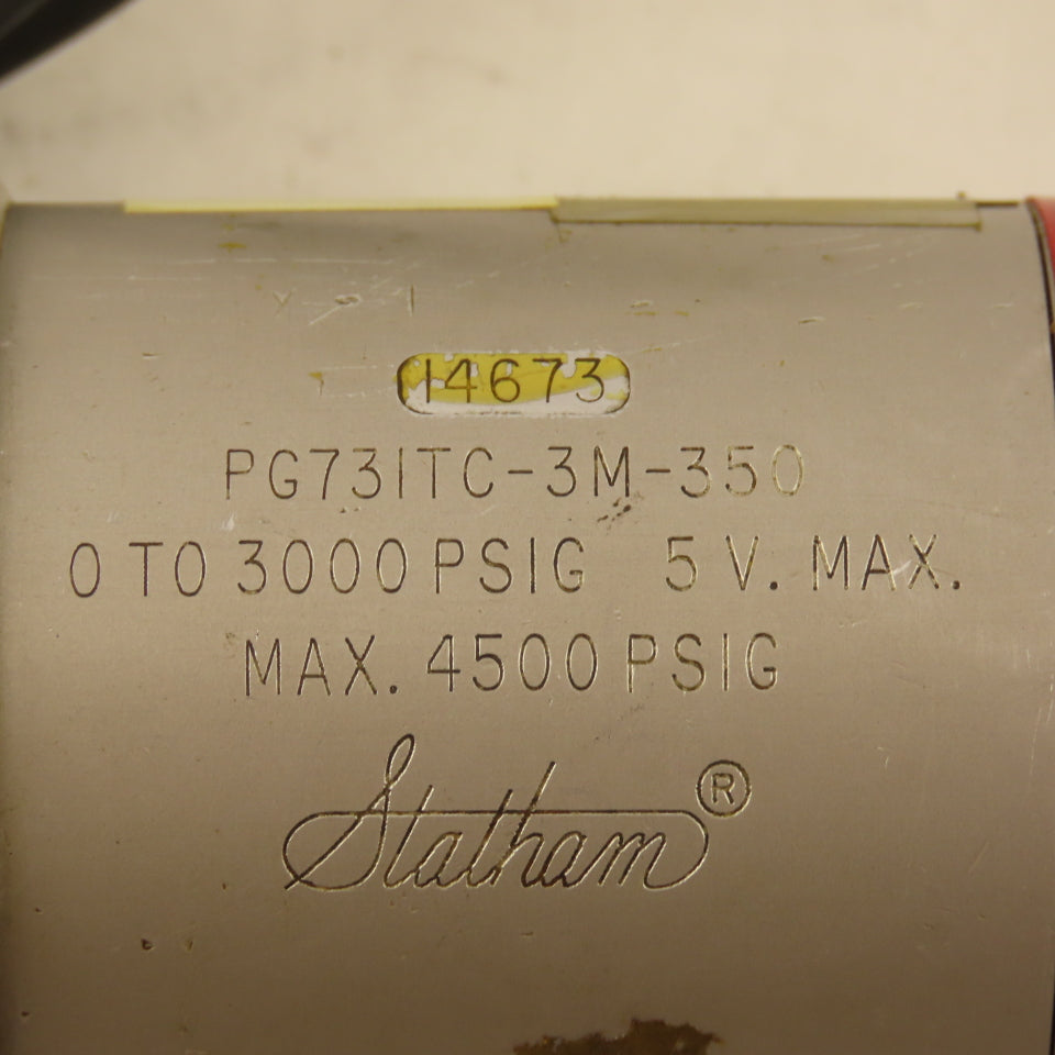 Statham PG731TC-3M-350 Pressure Transducer 0-3000PSI 5V MAX