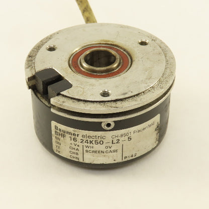 Baumer BHF 16.24K50-L2-5 Rotary Encoder 10-30VDC 12mm Shaft