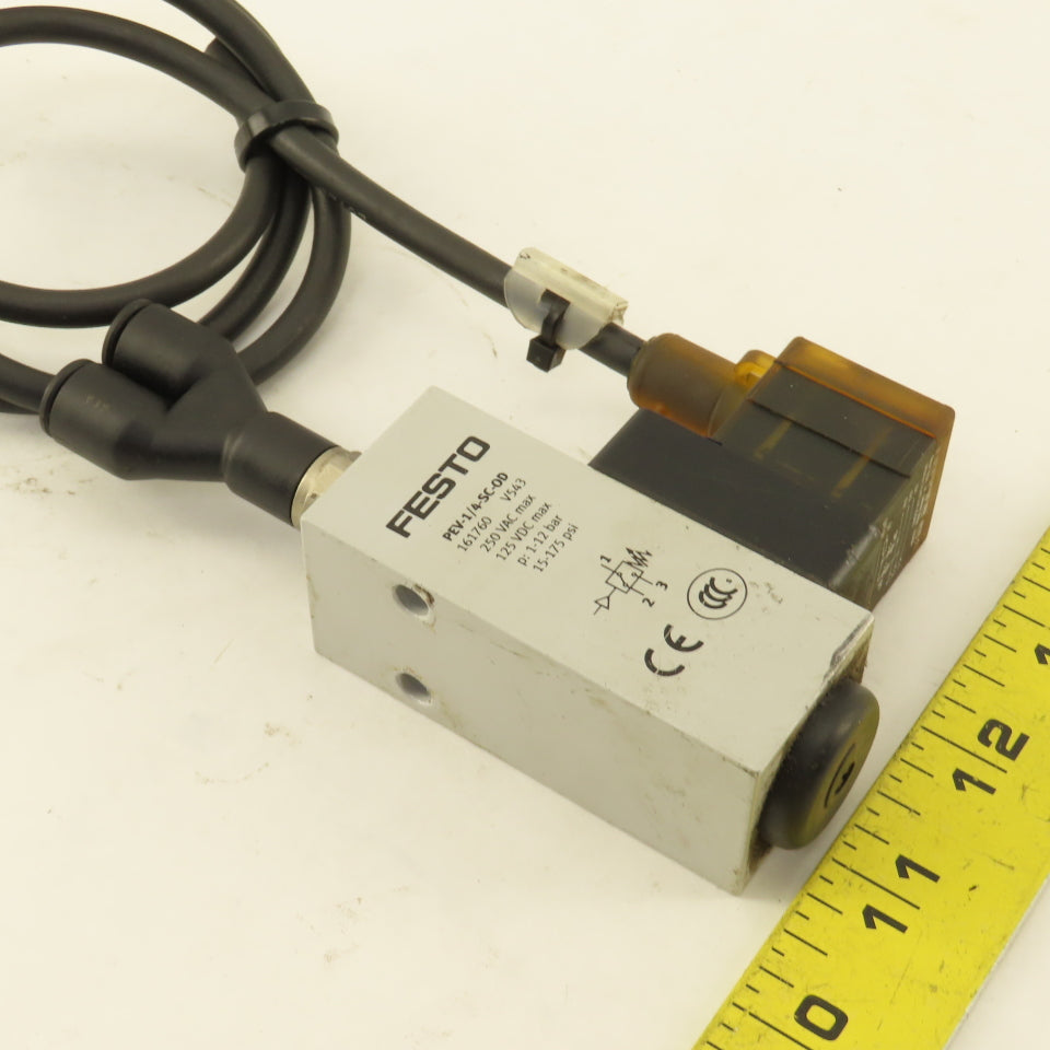 Festo PEV-1/4-SC-0D 161760 Pressure Switch 15-175PSI 250VAC
