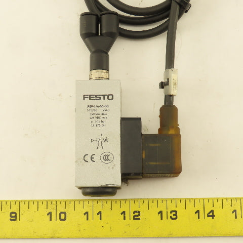 Festo PEV-1/4-SC-0D 161760 Pressure Switch 15-175PSI 250VAC