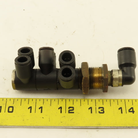 Legris 8mm x 6mm Bulkhead Manifold Push To Connect 7 Port