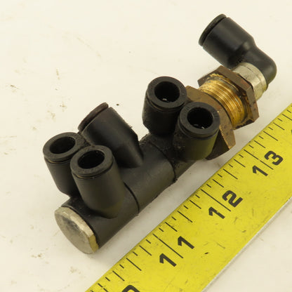 Legris 8mm x 6mm Bulkhead Manifold Push To Connect 7 Port