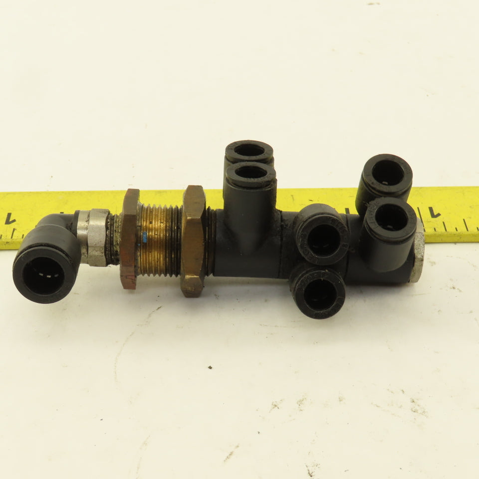Legris 8mm x 6mm Bulkhead Manifold Push To Connect 7 Port