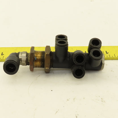 Legris 8mm x 6mm Bulkhead Manifold Push To Connect 7 Port