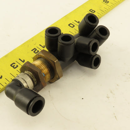 Legris 8mm x 6mm Bulkhead Manifold Push To Connect 7 Port