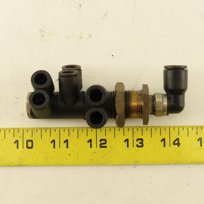 Legris 8mm x 6mm Bulkhead Manifold Push To Connect 7 Port
