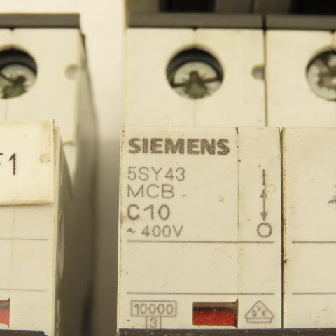 Siemens 5SY43 3 Pole 400V Circuit Breaker C6, C16, C13, C10, C8 Lot Of 6